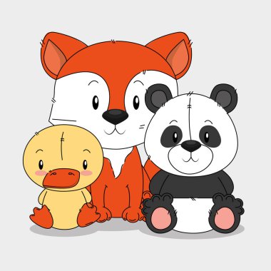 küçük sevimli hayvanlar grubu