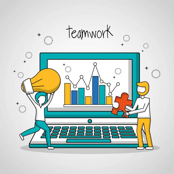 Concepto de trabajo en equipo — Vector de stock