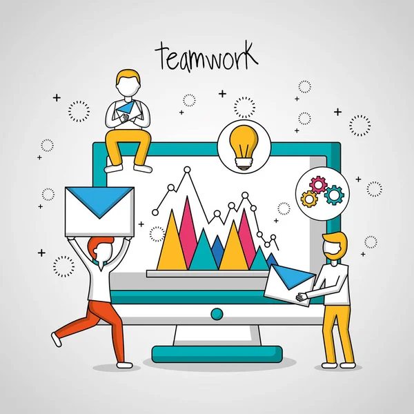 Concepto de trabajo en equipo — Vector de stock