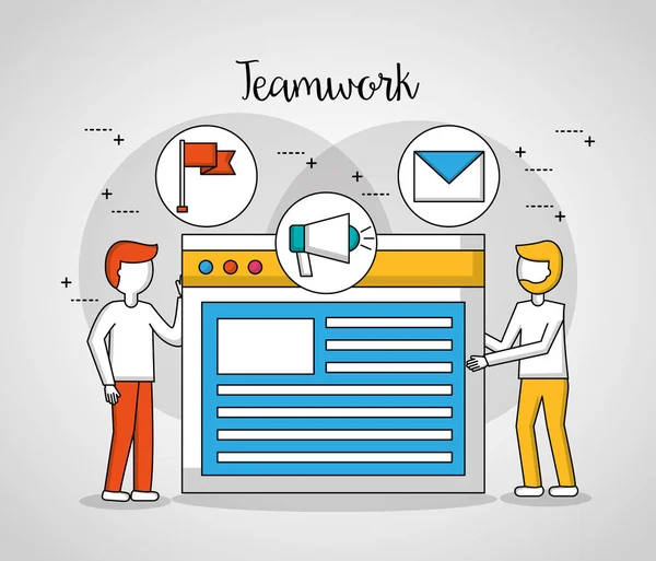 People teamwork concept — Stock Vector