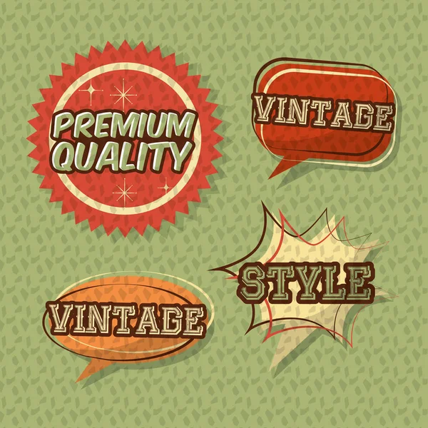Emblemas vintage retro — Vetor de Stock