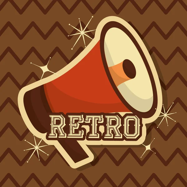 Mégaphone vintage rétro — Image vectorielle