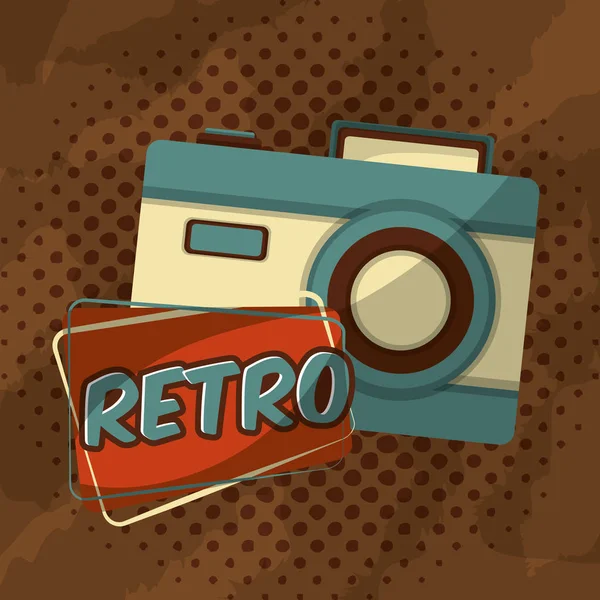 Retro vintage fotó kamera — Stock Vector