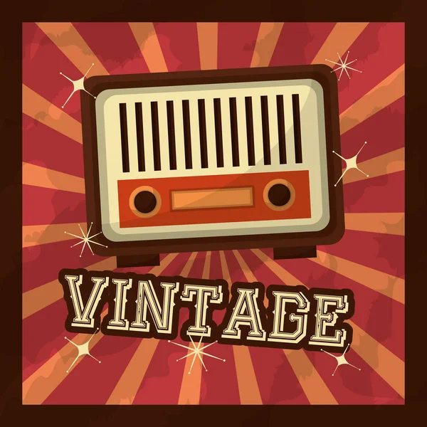 Musique vintage rétro — Image vectorielle