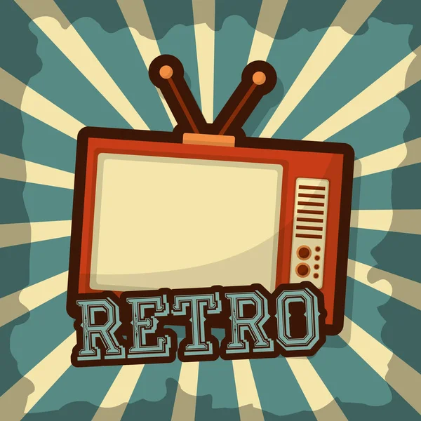 Retro vintage tv Stock-illustration