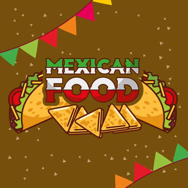 Carta di cibo messicana — Vettoriale Stock