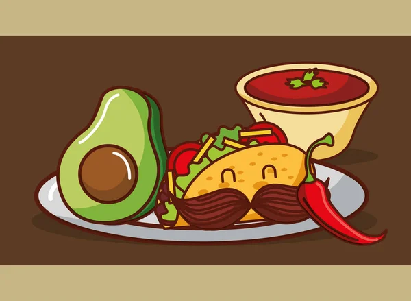 Carta di cibo messicana — Vettoriale Stock