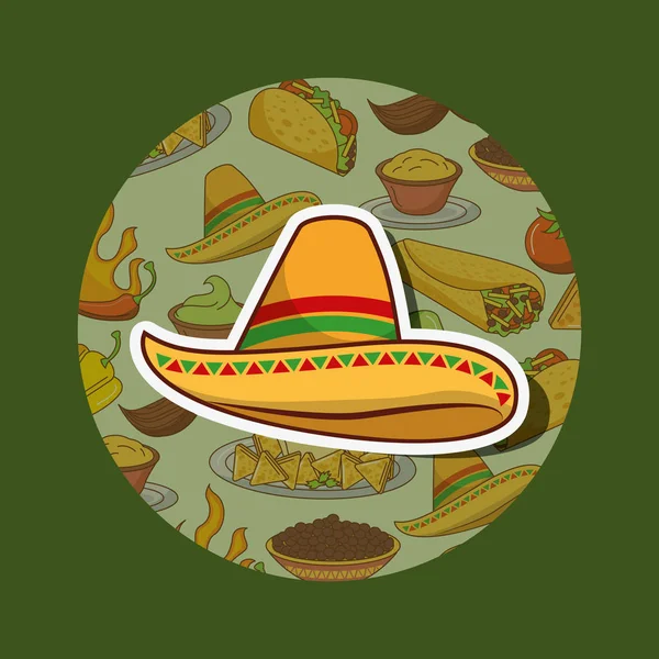 Carte alimentaire mexicaine — Image vectorielle