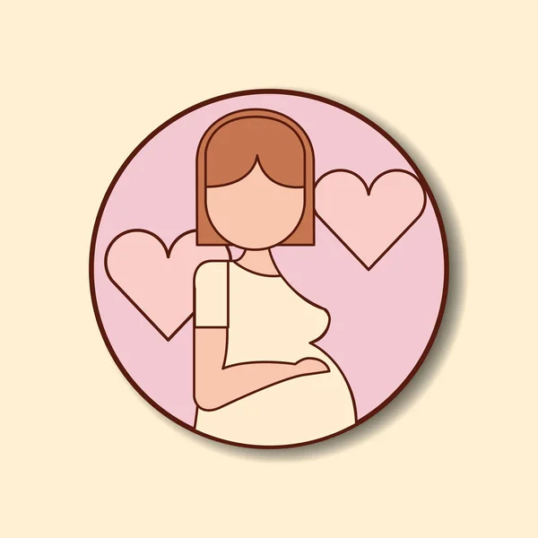 Fécondation de grossesse liée — Image vectorielle