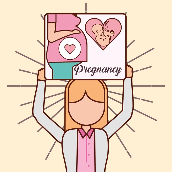 Fecundación durante el embarazo — Vector de stock