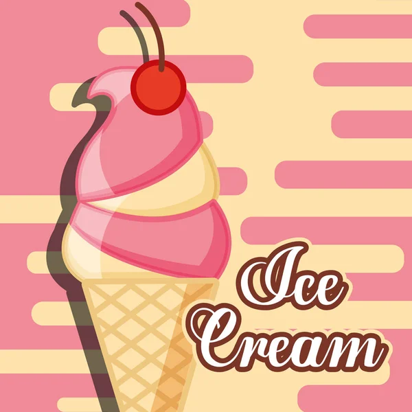 Tarjeta de helado — Vector de stock