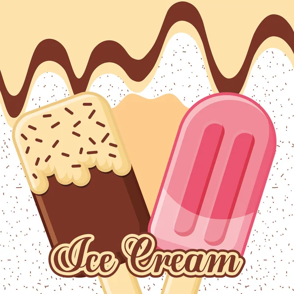 Ice cream card — Stock Vector