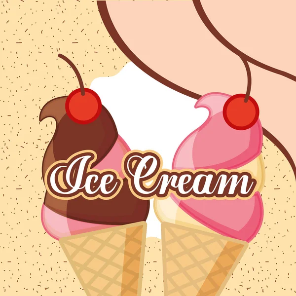 Dondurma kartı — Stok Vektör
