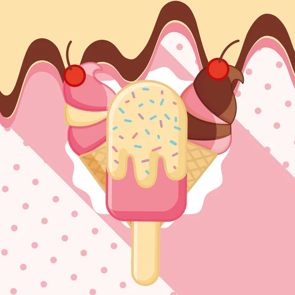 Carta gelato — Vettoriale Stock