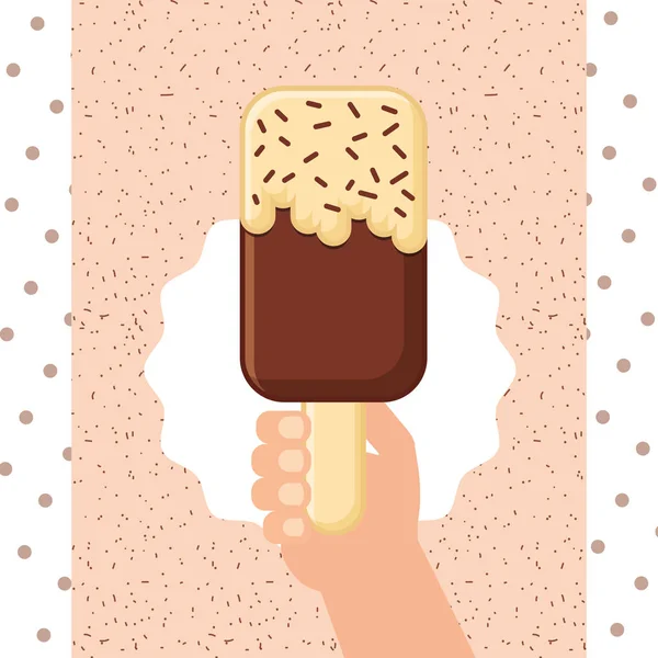 Ice scream kawaii — Stock Vector