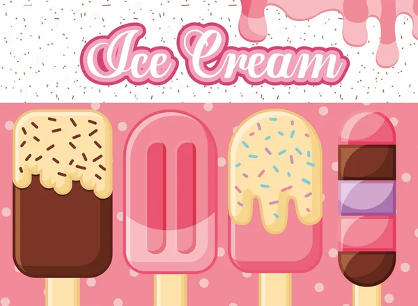 ICES-scream kawaii — Stockvector