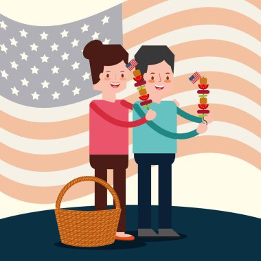 Amerikan Bağımsızlık günü insanlar