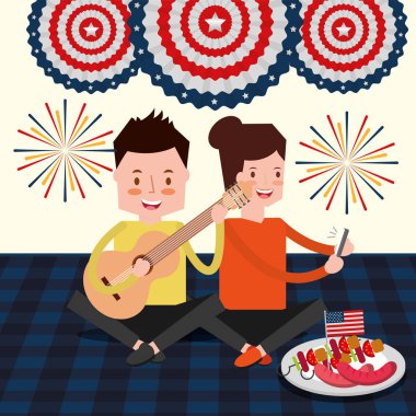 Amerikan Bağımsızlık günü insanlar