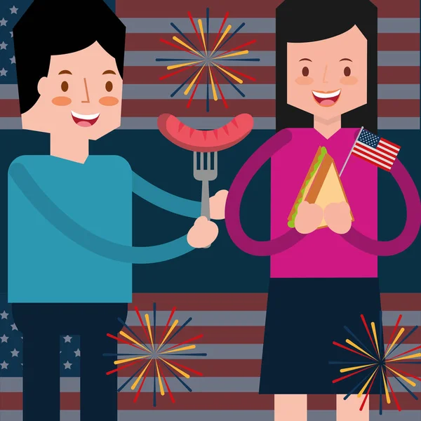 Amerikan Bağımsızlık günü insanlar