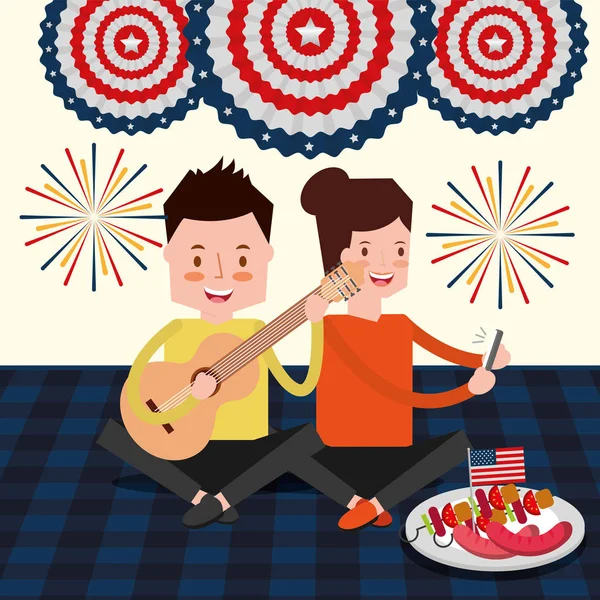 Amerikan Bağımsızlık günü insanlar