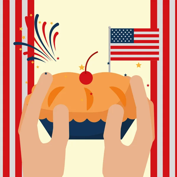 День независимости Америки от продовольствия — стоковый вектор