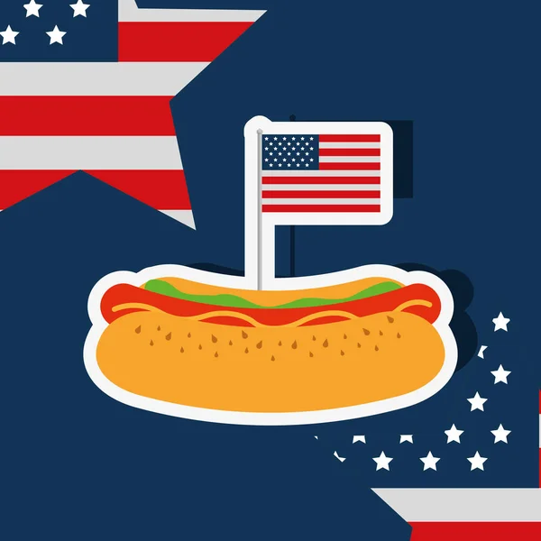 Élelmiszer-amerikai függetlenség napja — Stock Vector