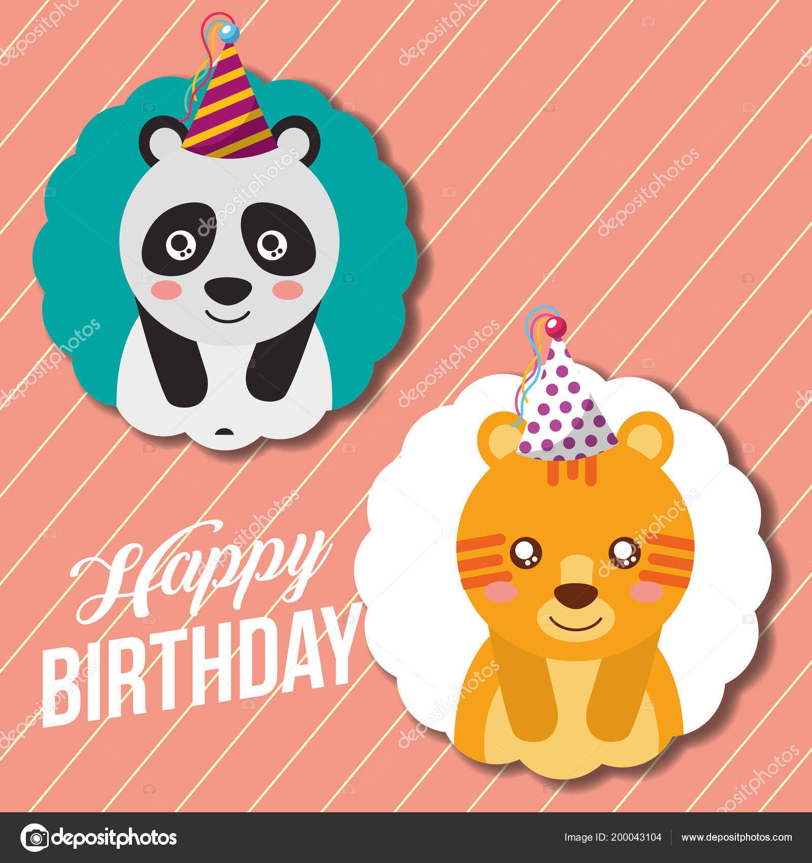 Mignon Dessin Anime Panda Et Carte D Anniversaire Illustration Vectorielle Image Vectorielle Yupiramos C Mignon Dessin Anime Panda Et Carte D Anniversaire Illustration Vectorielle Image Vectorielle Yupiramos C