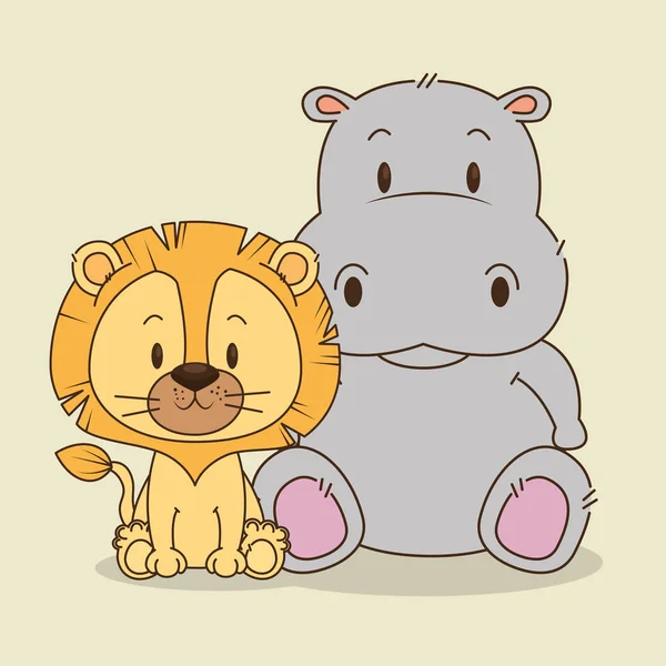 şirin ve küçük aslan ve su aygırı karakterler