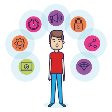 Sosyal medya pazarlama adamla avatar