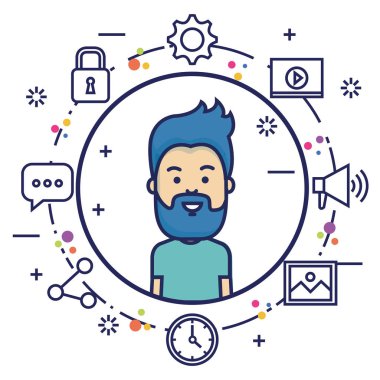 Sosyal medya pazarlama adamla avatar