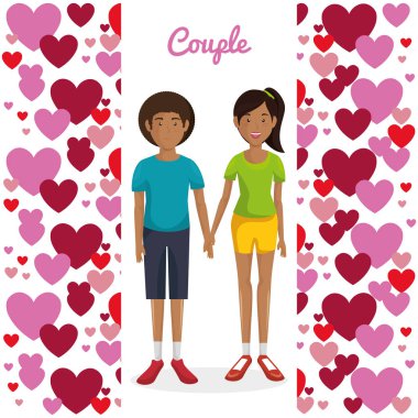 aşık çift kupa desenli