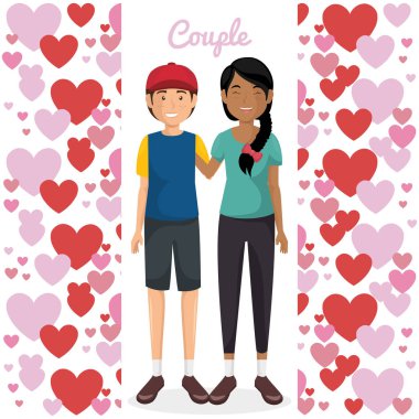 aşık çift kupa desenli