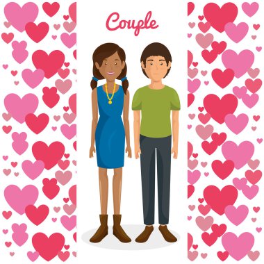 aşık çift kupa desenli