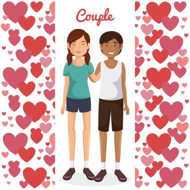 aşık çift kupa desenli