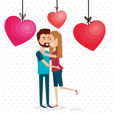 aşık çift kupa desenli