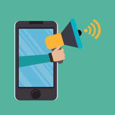 Elektronik ticaret simgeleri ile Smartphone