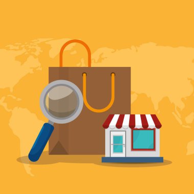 alışveriş çantası ile elektronik ticaret kutsal kişilerin resmi
