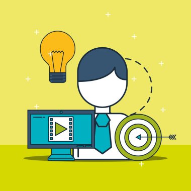 işadamı bilgisayar video içerik hedefi yaratıcılık dijital pazarlama