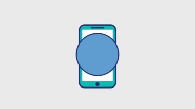 ekran smartphone içinde gülümseyen kız