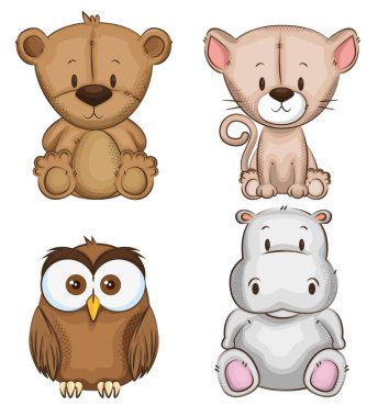 küçük ve sevimli hayvanlar grubu