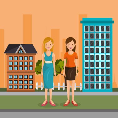 Aile üyeleri açık havada karakterler