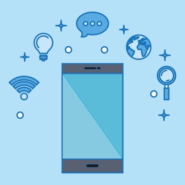 Sosyal Medya Simgeler pazarlama ile Smartphone