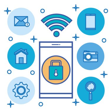 Sosyal Medya Simgeler pazarlama ile Smartphone