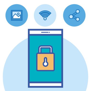 Sosyal Medya Simgeler pazarlama ile Smartphone