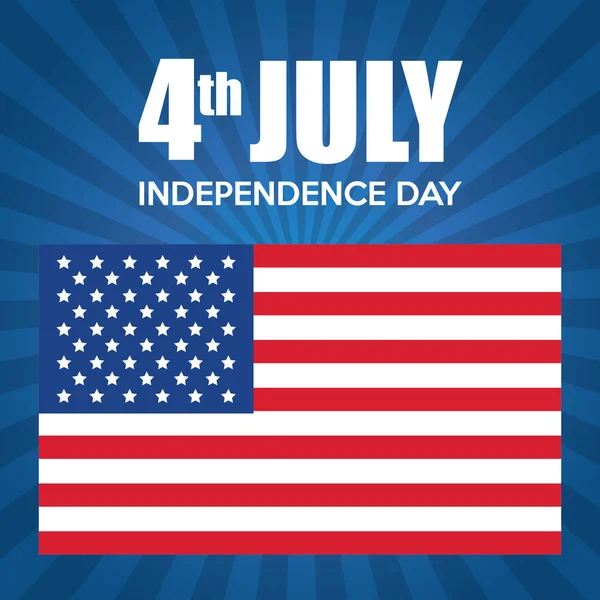 带有国旗的Usa独立日 — 图库矢量图片