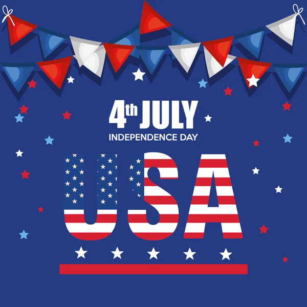 USA independence day celebration poster — Stock Vector