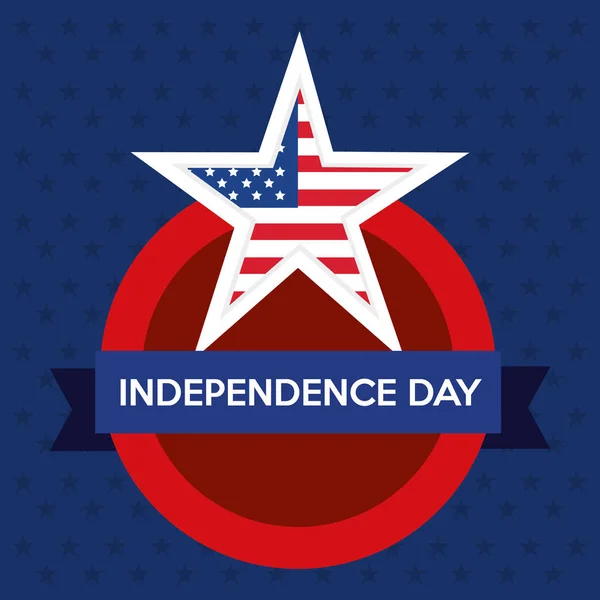 Звезда Дня независимости США — стоковый вектор