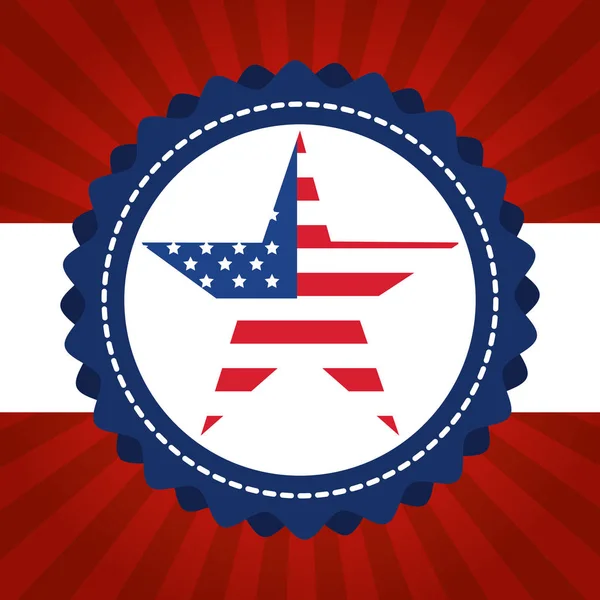 USA Onafhankelijkheidsdag ster — Stockvector