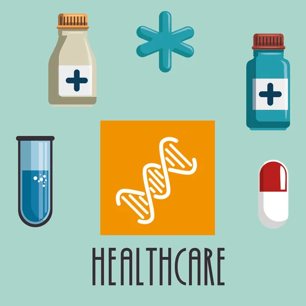 Medical healthcare set icons — Stock Vector