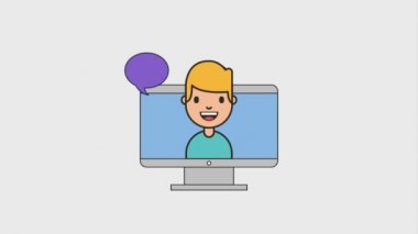 Adam favori net iş paylaşımı ekran bilgisayar